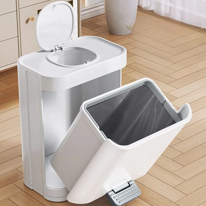 Seal Trash Can Thickening Simplicity Household Dustbin Living Room Kitchen Bathroom Large Capacity Pedal Paper Basket with Cover