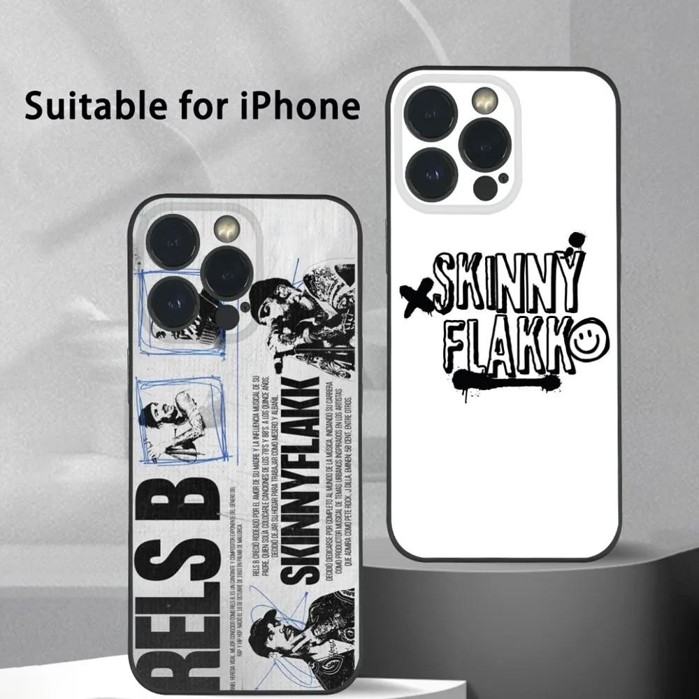 

R-Rels B Skinny Flakk Phone Case For iPhone 16 15 14 13 Pro Max Plus Mini Frosted Soft Shell Funda
