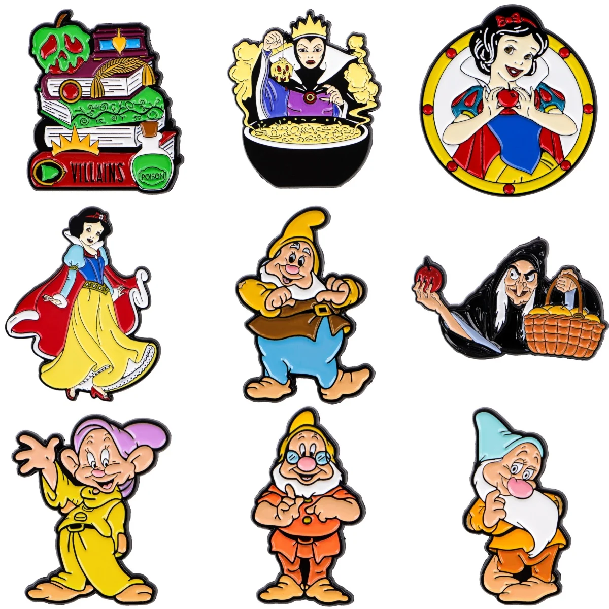 Broche de Esmalte de Bruxa Engraçada e Desenho Animado de Velhinhos, para Casaco, Broches Femininos, Emblemas de Lapela da Moda, Presente de Joia para Amigos
