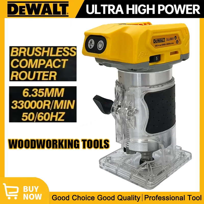 

Dewalt Brushless 33000RPM Electric Trimmer Cordless Woodworking Trimming Machine Wood Router Milling Engraving Slotting Machine