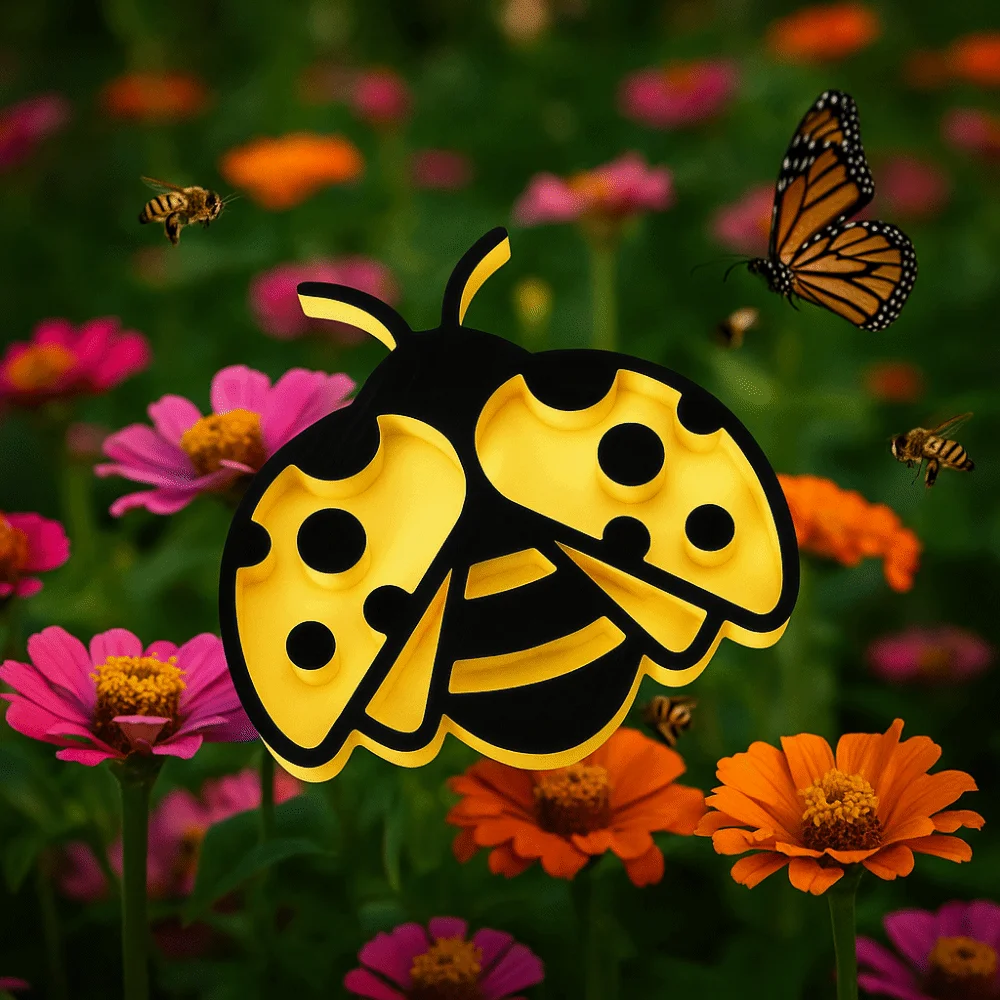 

Creative Plastic Insect Waterer Bee/Beetle Shape Decorative Insect Water Station with Stick Bee Drinker Yard Decor