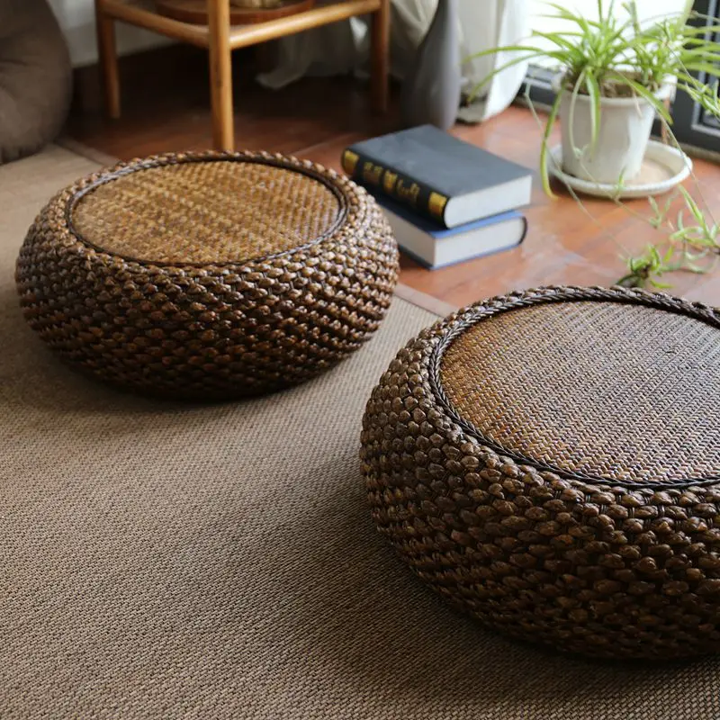 Rattan futon cushions for home with thickened round floors, tatami mats, meditation mats, yoga mats, poufs