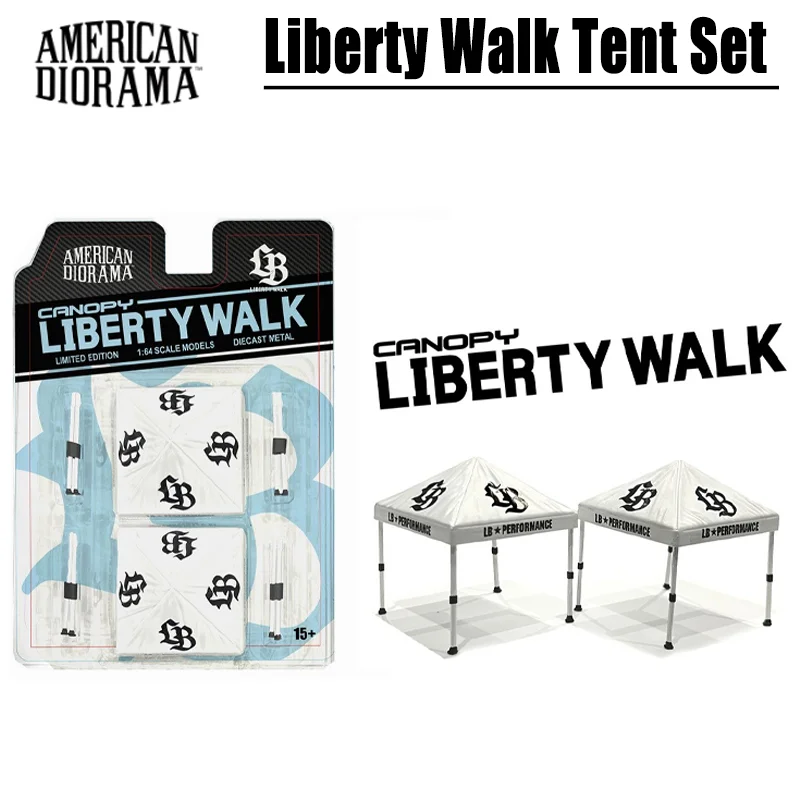 AD 1/64 Liberty Walk Tent Set Veicolo a motore giocattolo in lega Regali modello in metallo pressofuso