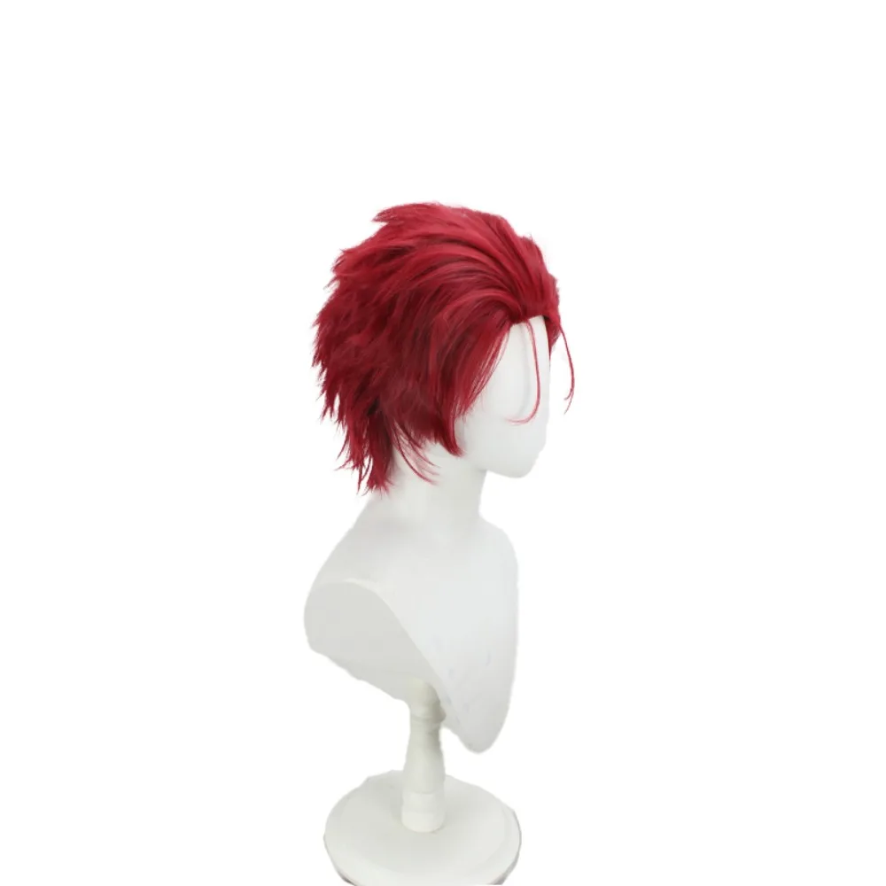 K Project Suoh Mikoto King Cosplay perruque rouge foncé cheveux pointus pour hommes