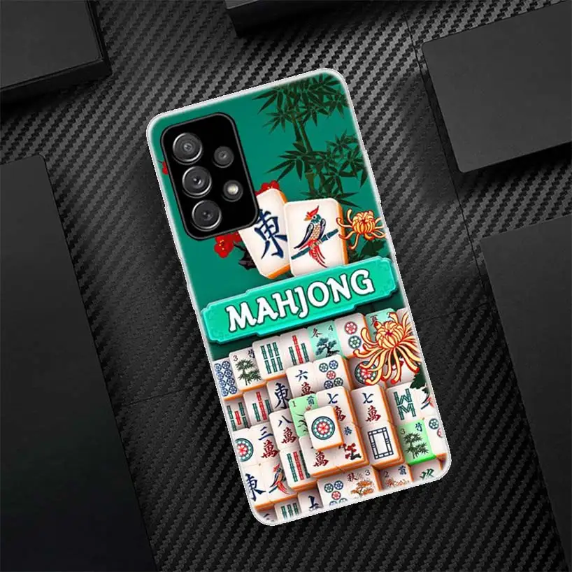 Creative Mahjong Phone Case For Samsung Galaxy A55 A54 A52 A53 A15 A14 A12 A13 A25 A24 A22 A23 A35 A34 A32 A33 A04S A02S A03S Ca