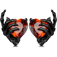New Product Design Fashionable, Simple, Retro Halloween Dark Series Ghost Hand Love Earnail Earrings for Women