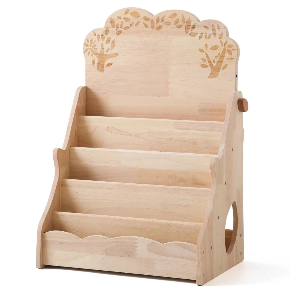 Montessori Wooden Bookcase for Kids Easy Assembly Bookshelf Storage for Bedroom Home Organizer suitable for Schools Parties