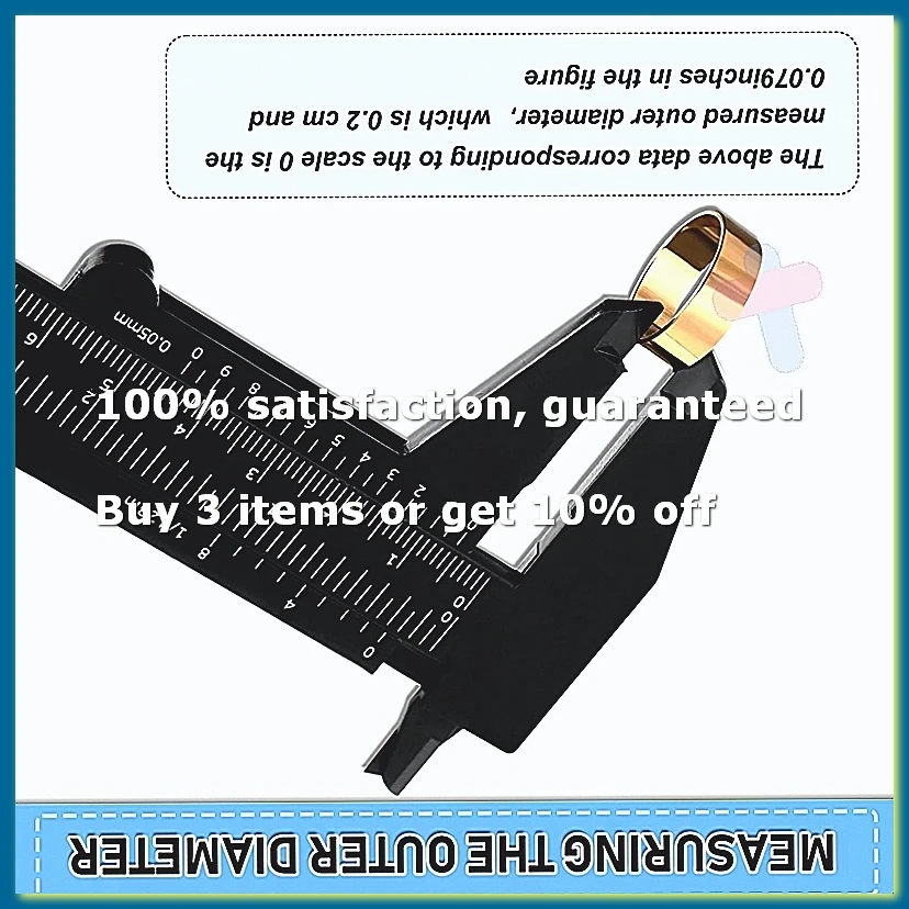 10 Pcs 150 mm Mini Plastic Caliper Vernier Caliper Double Scale Sliding Gauge Measuring Tool for Student Office 5 Colors-A10G
