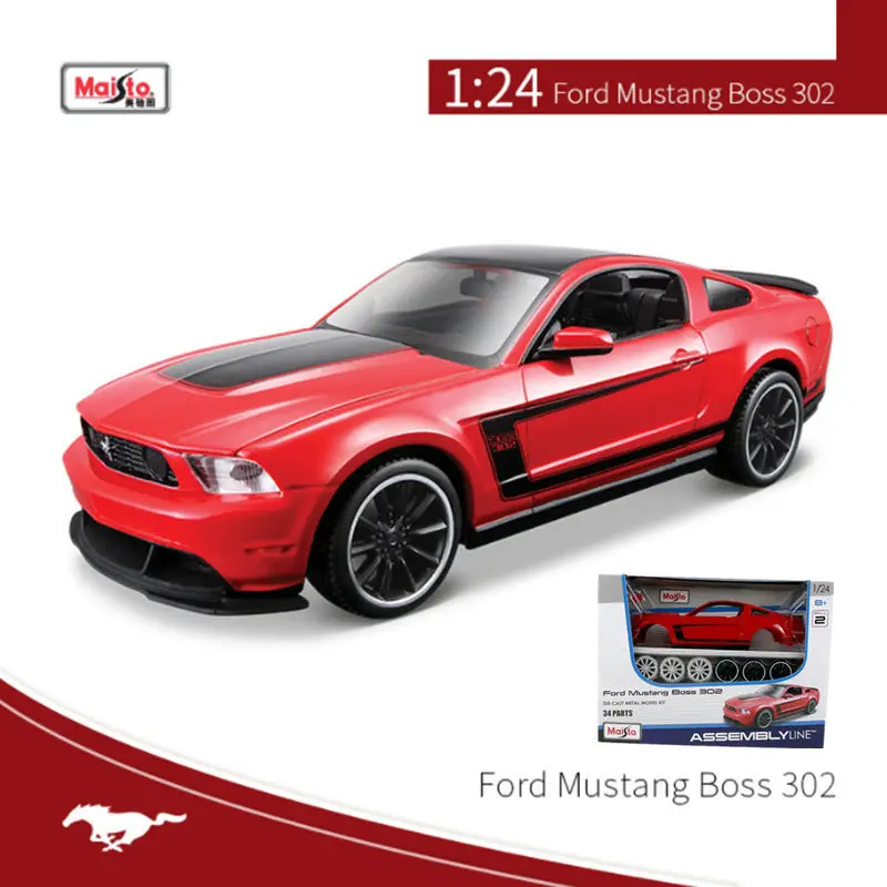 

Assembly Version Maisto 1:24 Ford Mustang BOSS 302 Alloy Sports Car Model Diecasts Metal Race Car Model Simulation Kids Toy Gift