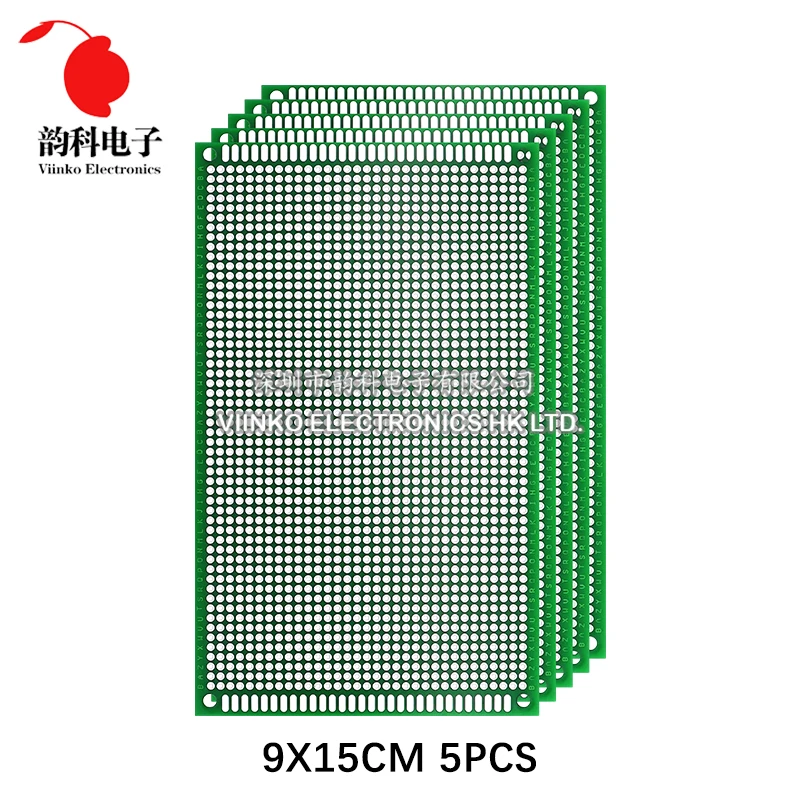 5pcs 2X8 3X7 4X6 5X7 6X8 7X9 7X10 8X12 9X15cm Double Side Prototype Diy Universal Printed Circuit PCB Board Protoboard 4*6 5*7