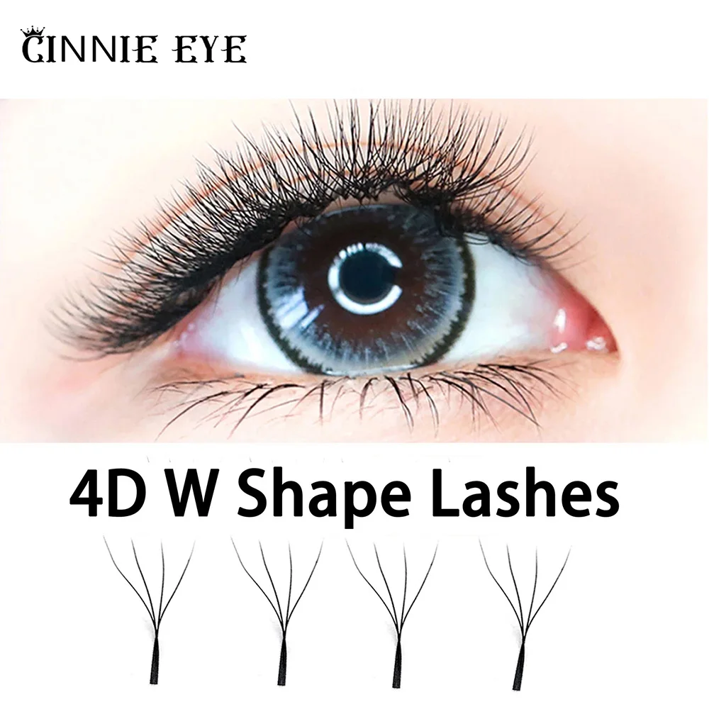 Cilios W 4D 5D W en forme de Cils Extension Russie Volume 4D W YY Cils Kit Individuel Faux Cils Cluster Faux Cil Naturel