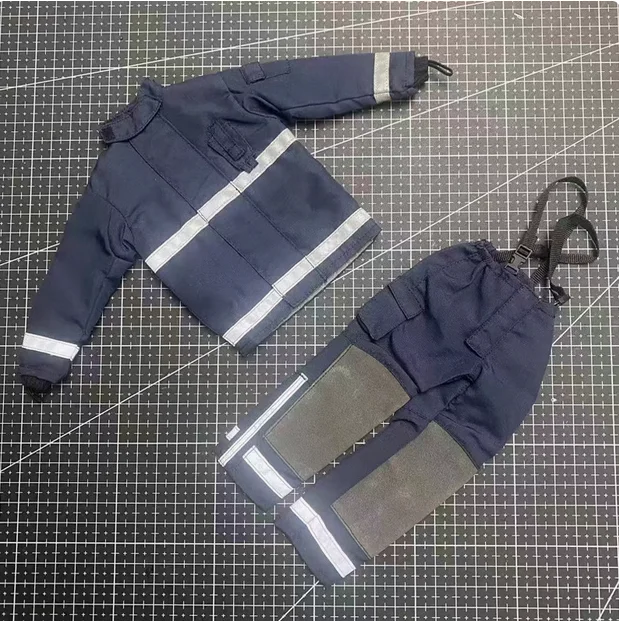 1/6 Male Soldier Clothes Singapore Firefighters Uniform Model for 12''