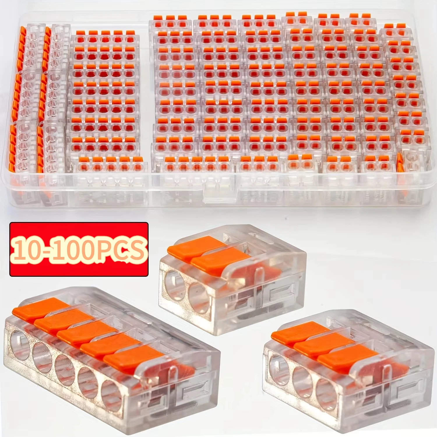2/3/4/5-Port Orange Universal Type Quick Plug-in Terminals Electrical Equipment Connectors,Wire Connector Terminals 250V/32A