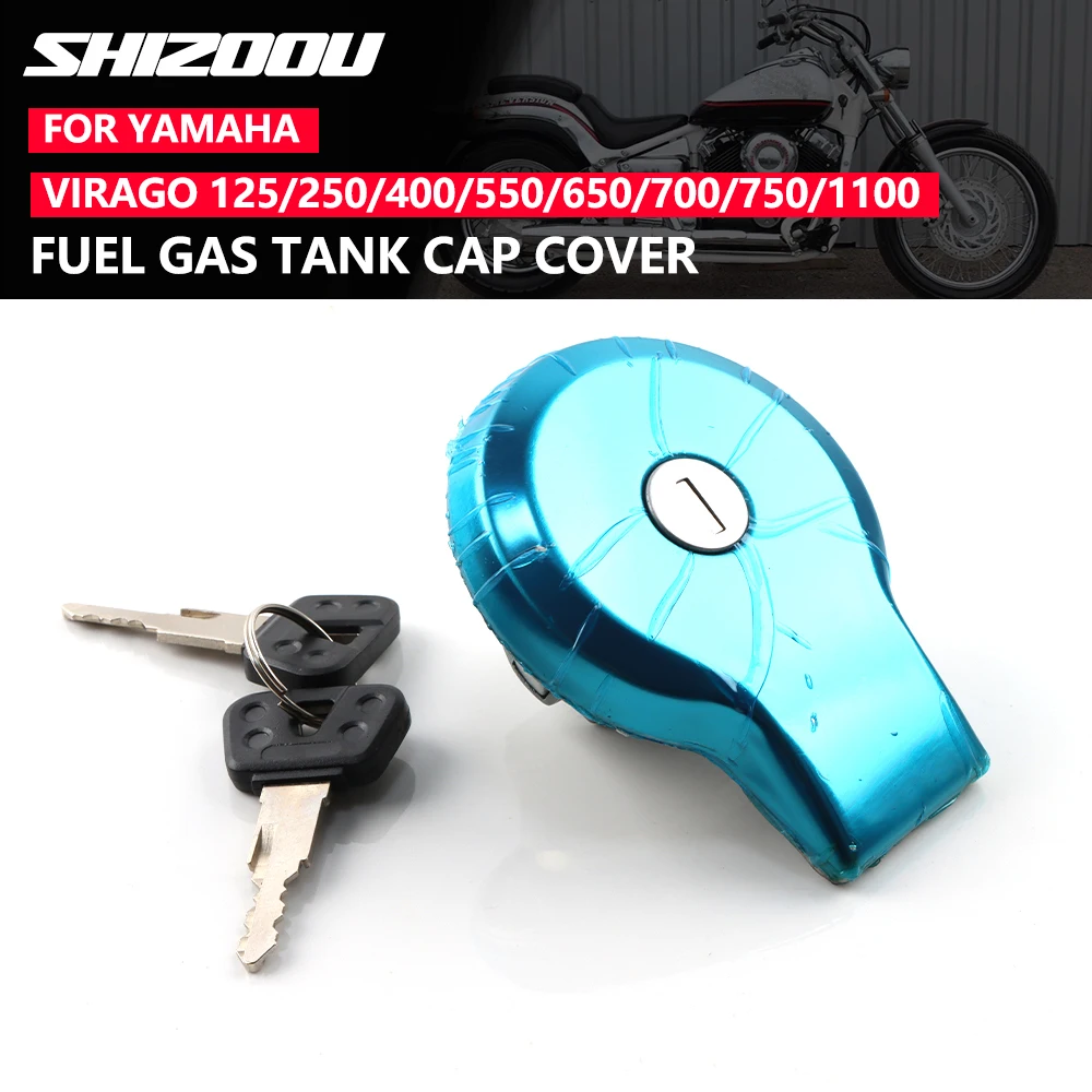 Tampa do tanque de combustível para motocicleta, chaves de bloqueio para yamaha v star 250 virago 1100 535 700 750 xv125 xv250 xv400 xv535 xv750 xv700 xv1100