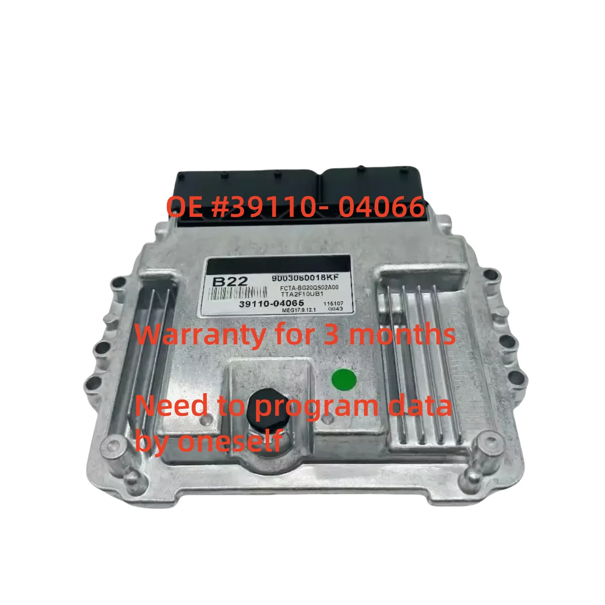 

High quality 39110-04065 3911004065 B22 ECU MEG17.9.12.1 Car Engine Computer Board Electronic Control Unit for Hyundai