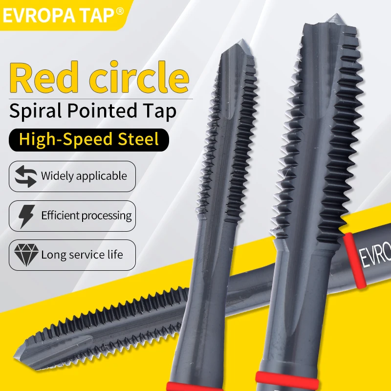 EVROPA TAP HSS-CO Red Ring JIS Standard With OX Spiral Pointed Tap M2 M3 M4 M5 M6 M7 M8 M9 M10 M11 M12 Machine Screw Thread Taps