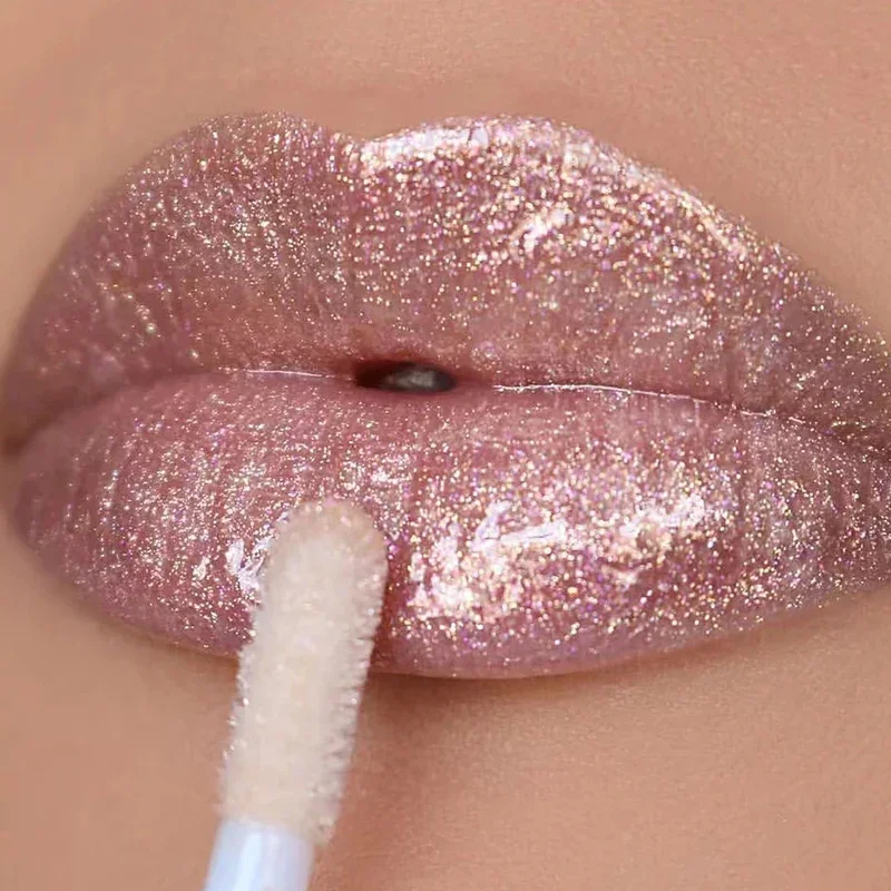 Pearl Diamond Lip Gloss Waterproof Lasting Glitter Mirror Water Liquid Lipsticks Moisturizing Sexy Jelly Shiny Lip Glaze Makeup