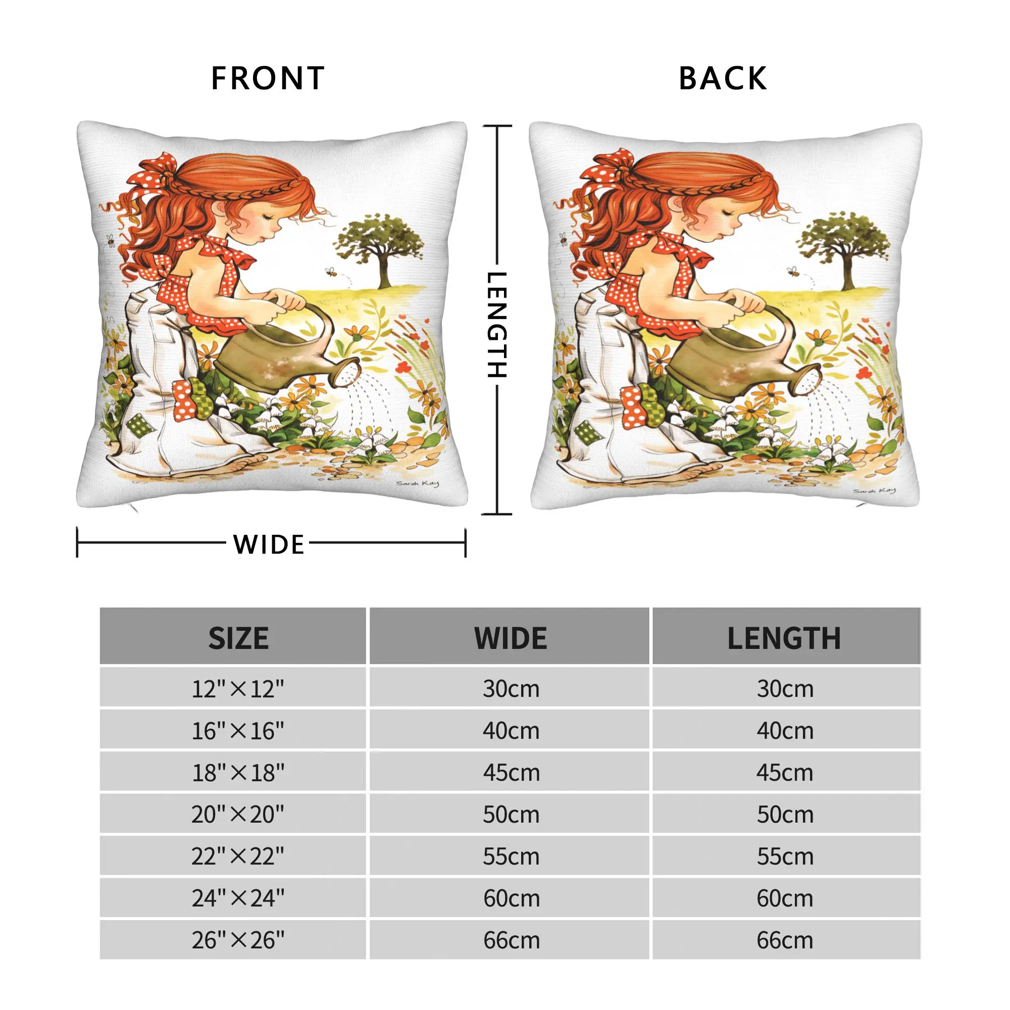 Art Sarah Kay Swing Girl Pillow Case  Design Pillow Cover For Sofa Home Decoration Fashion Pillowcases