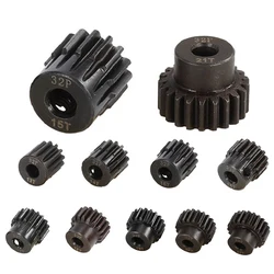 SURPASS-HOBBY 32P M0.8 5mm 13T 14T 15T 16T 17T 18T 19T 20T 21T Black steel metal Pinion Motor Gear For 1/10 Rc Model Car Motor