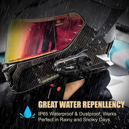 Imagen 2 del producto Freedconn-intercomunicador R1 Plus para casco de motocicleta, auriculares con cámara de salpicadero, Bluetooth, comunicador manos libres, grabación de vídeo, interfono 1080P