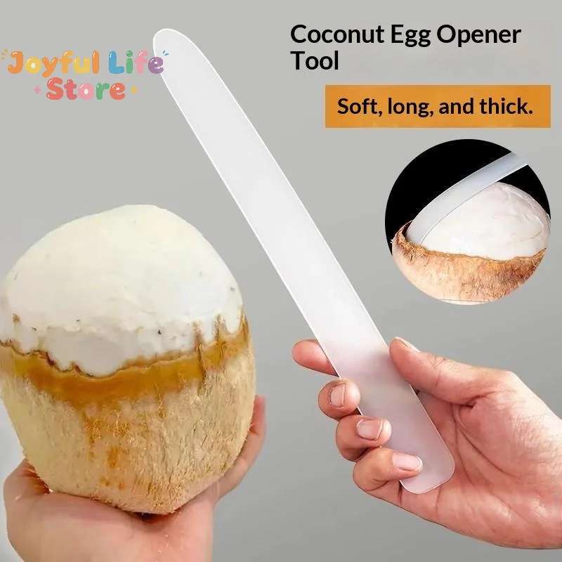 2/5Pcs Coconut Meat Removal Soft Knife Plastic Coconut Tool Opener Convenient Sturdy Long Handle Coconut Opener Kitchen Gadgets