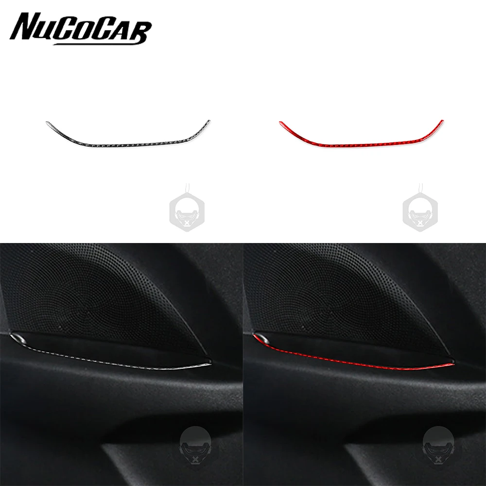 

For Hyundai Veloster 2019-2023 Carbon Fiber Rear passenger storage Panel Trim strip Car Interior Accessories Decorative Stickers