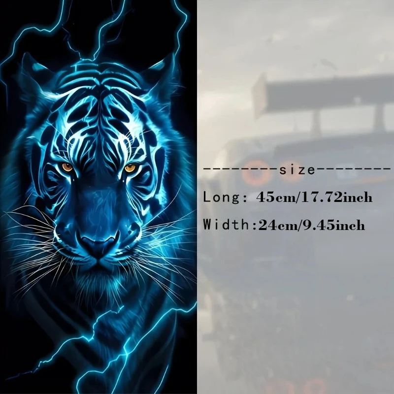 2-Pack Lightning Tiger Pattern Vinyl Car Stickers - Easy Stickers, Matte PVC Stickers, Suitable for Halloween, Etc