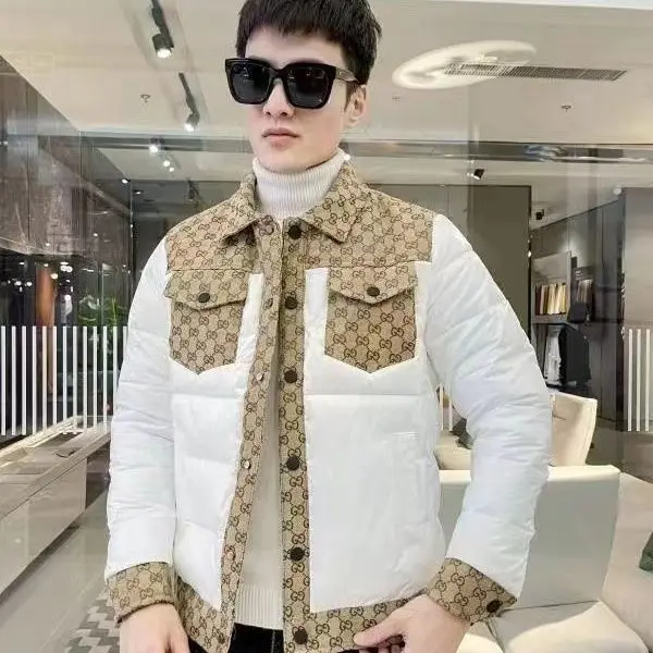 Winter men's trendy brand men's cotton-padded clothes Korean version trendy winter coat men