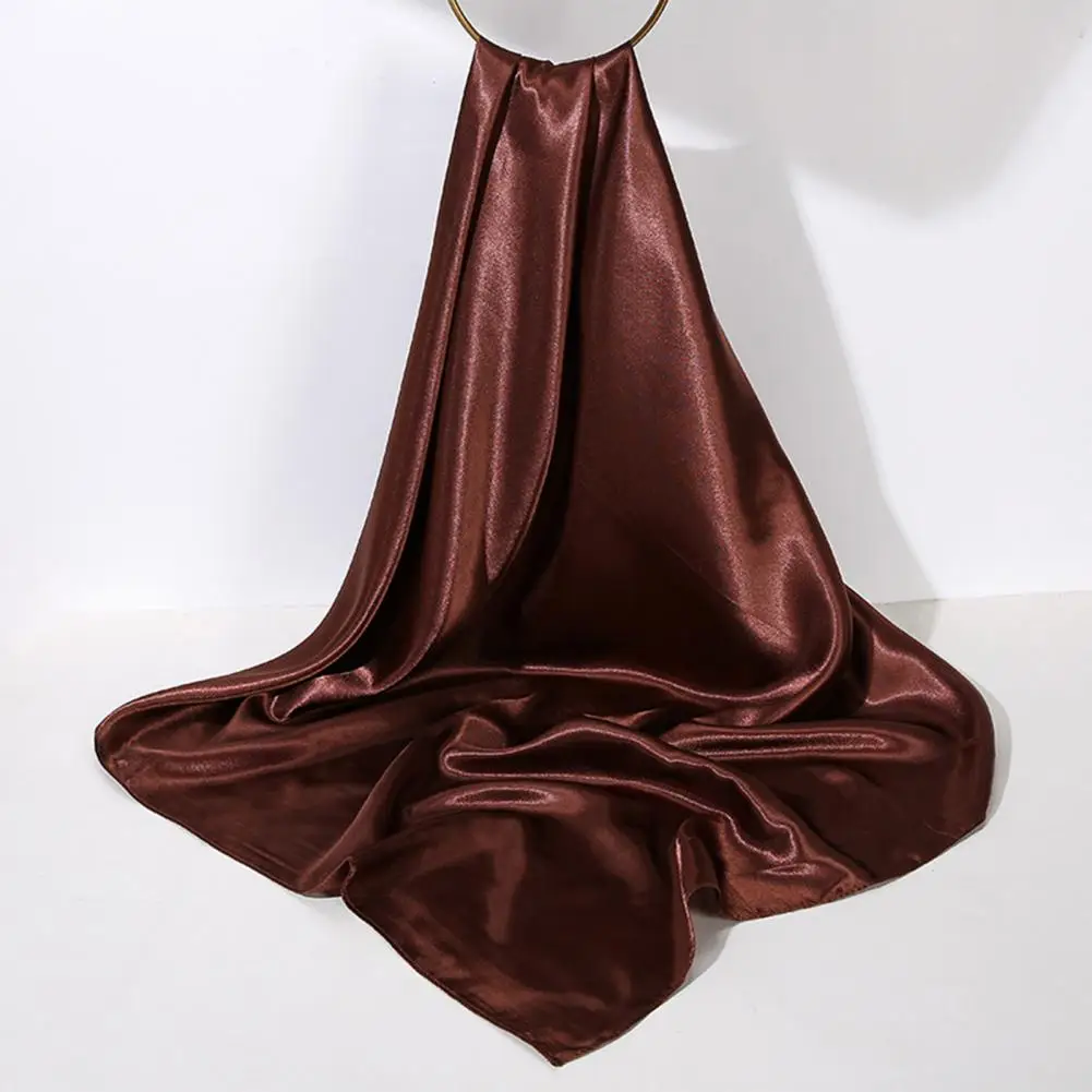 

Pilling-resistant Shawl Elegant Lightweight Satin Shawl for Women Soft Simulated Silk Solid Color Wrap for Everyday for Women
