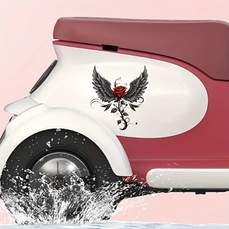 

Impressive pink angel wing car sticker, durable weather resistant car, window bumper, body style decoration