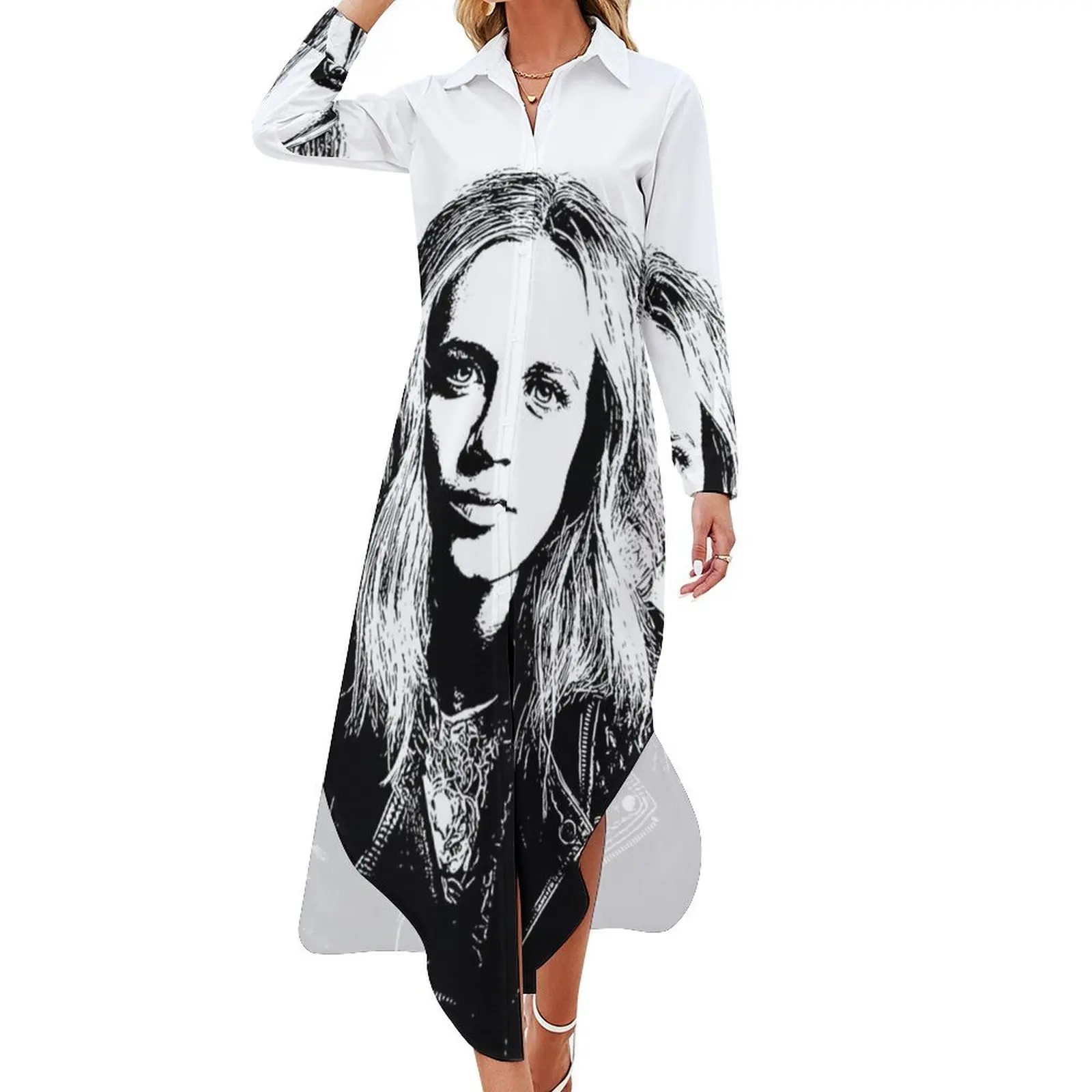 

Danielle Savre Long Sleeved Shirt Dress Woman fashion summer dress woman 2024