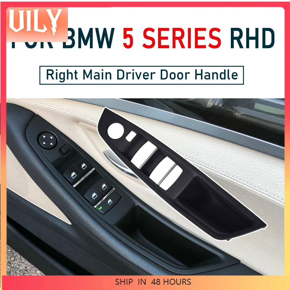 Original Right Hand Drive RHD For BMW 5 series F10 F11 Beige Black Car Interior Inner Door Handle Panel Pull Trim Cover