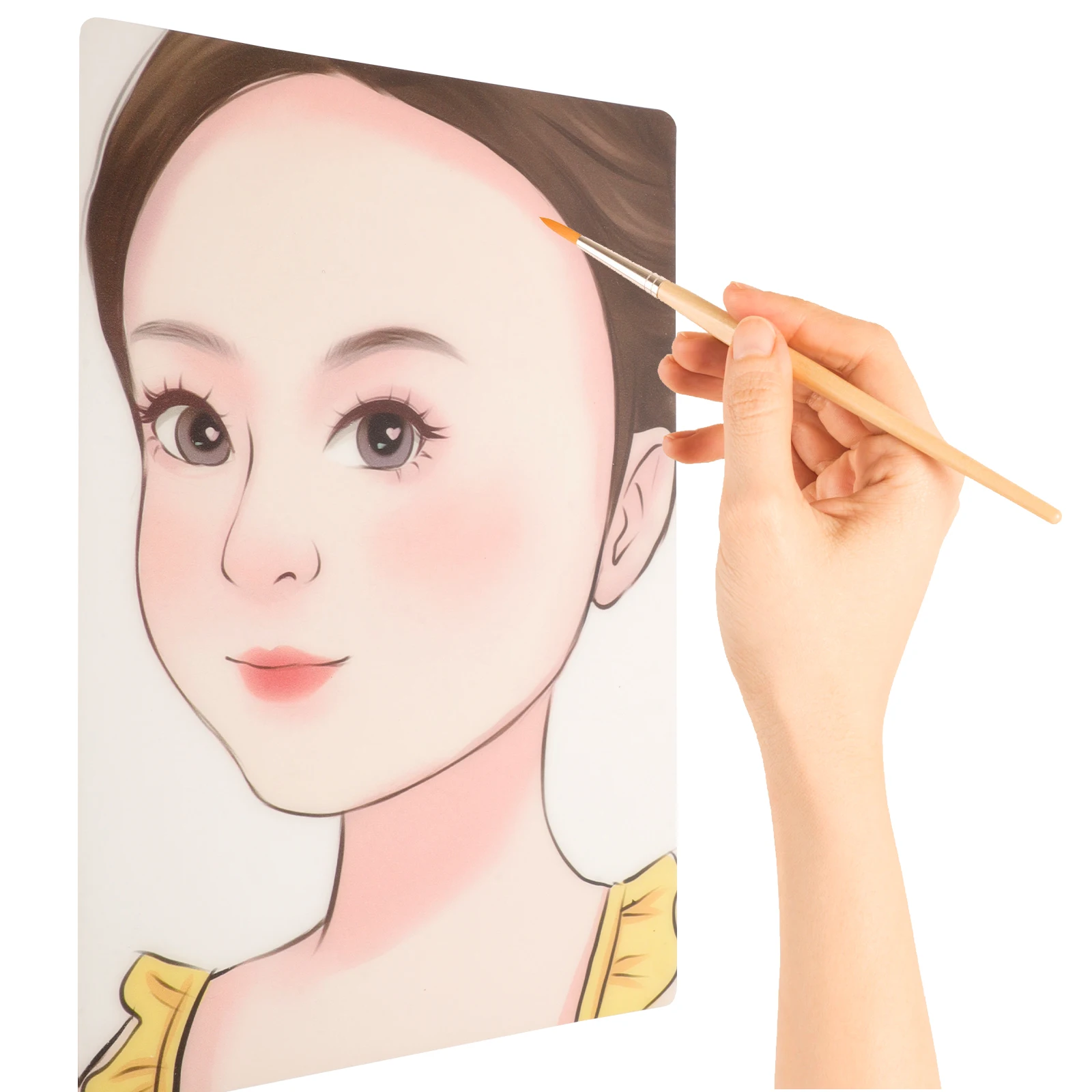 

Face Painting Practice Board Reusable Washable Black Plastic Makeup Template Eyebrow Supplies Craft Decor