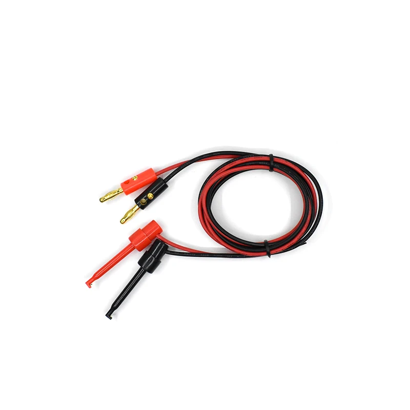 1 Pair 1M 4mm Banana Plug to electric Hook Clip Test Lead Cable Gold Plated For Multimeter Test Leads wire Connector red black