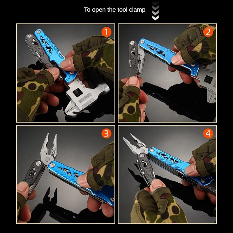 Multifunctional Round-Headed Hammer Folding Nail Hammer Pliers Emergency Vehicle-Mounted Combined Integrated Tool Hammer