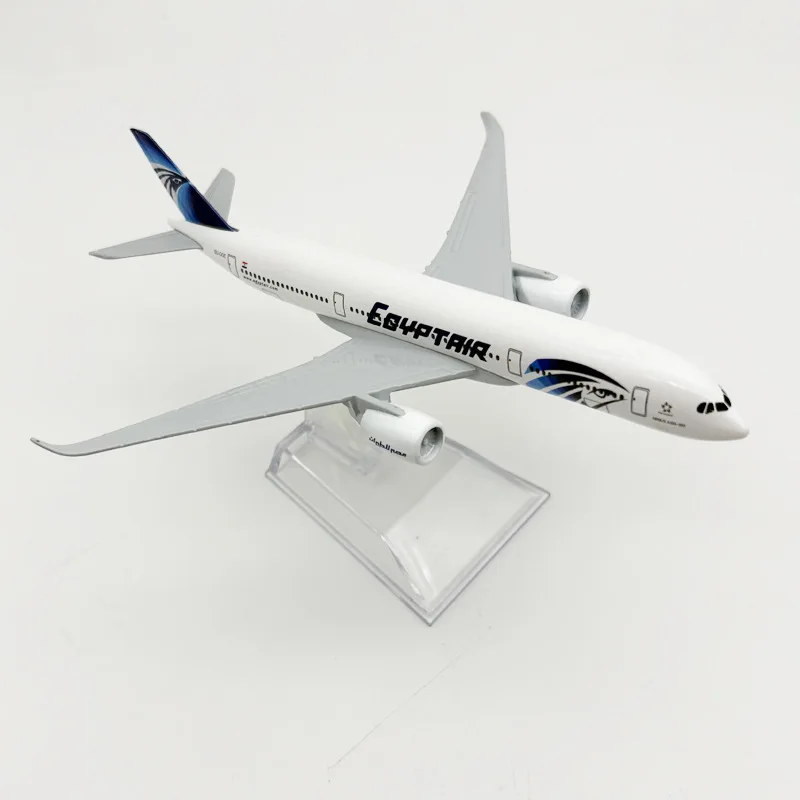 Model Aircraft 16cm Egypt Airways A350 Diecast Metal 1/400 Scale Alloy Airplane With Stand Collection Valentine's Day Gift