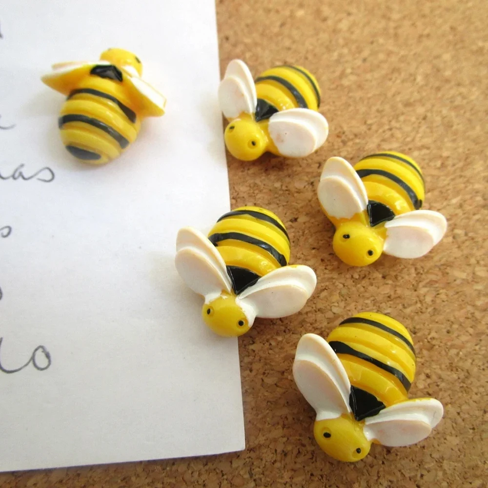 5/10pcs Cute Bee Pushpins Decorative Push Pins Corkboard Accessory Home Office Wall Decoration Bee Lovers Gift