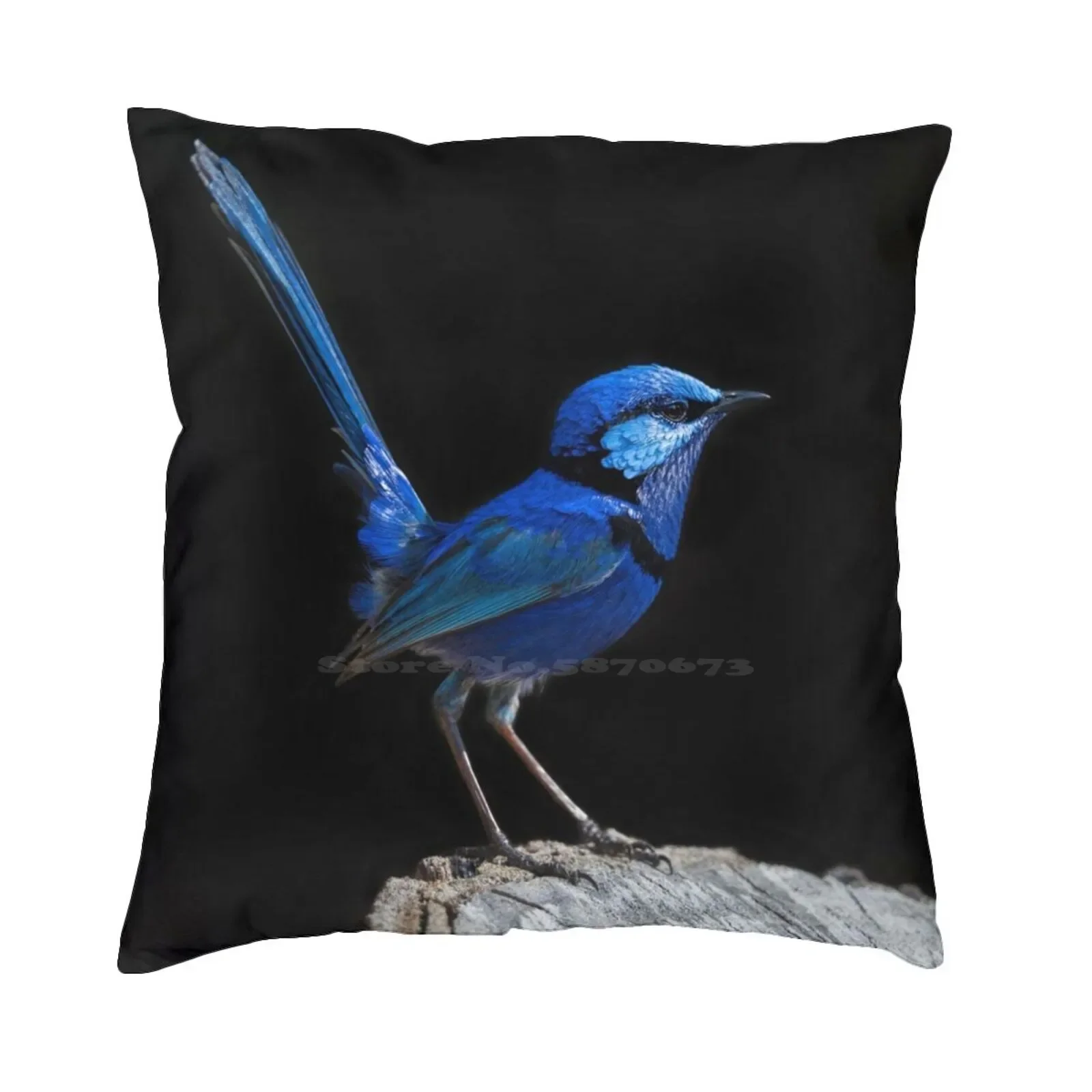 Великолепная поза Мягкая удобная наволочка-наволочка Splendid Blue Fairy Wren Blue Wren Bird