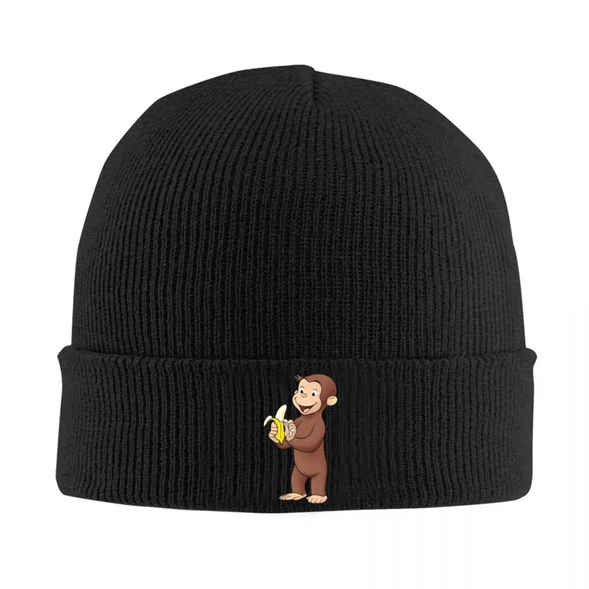 Brown Monkey Beanie Hats banana Knitting Hat Gym Thermal Elastic Men Women Caps Autumn Winter Design Y2K Cool Bonnet Hats Gift