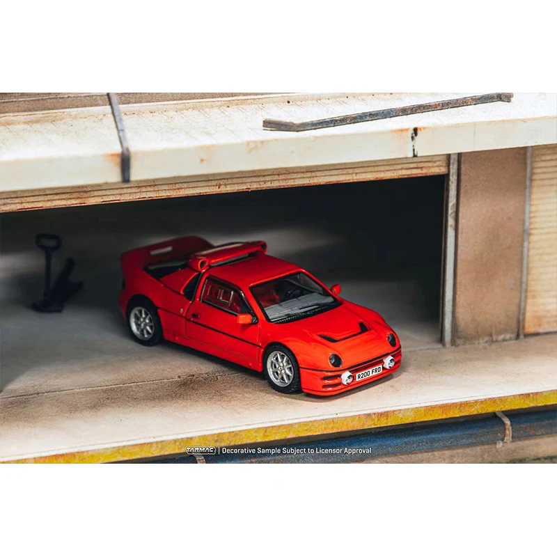 PreSale TW 1:64 RS200 Red Opened Hood Diecast Diorama Car Model Collection Miniature Toys Tarmac Works