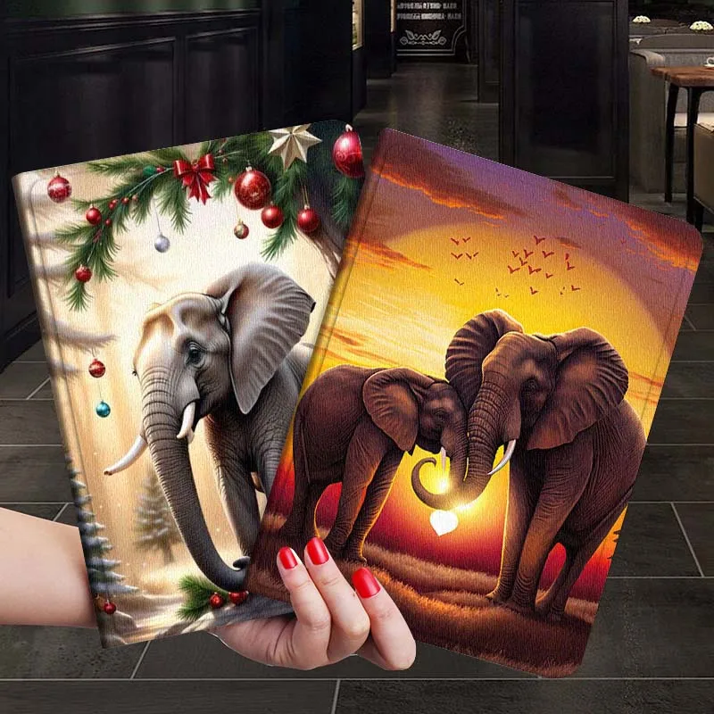 

Sunset Elephant Family For Samsung Galaxy Tab S7 S8 S9 S10 FE Plus 12.4 13.1 Inch Tablet Case