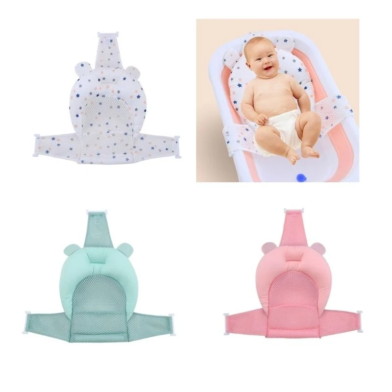 

Convenient Baby Bath Pad Newborns Shower Bed with Trilateral Buckle Design for Infants Toddler 0 to 12 Months 24BE