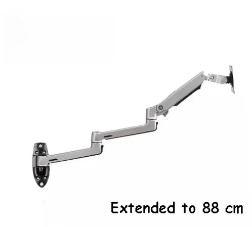 yesWall Mount Ultra Long Aluminum Alloy Mechanical Spring Arm Monitor Support Full Motion Monitor Holder Mount Bracket