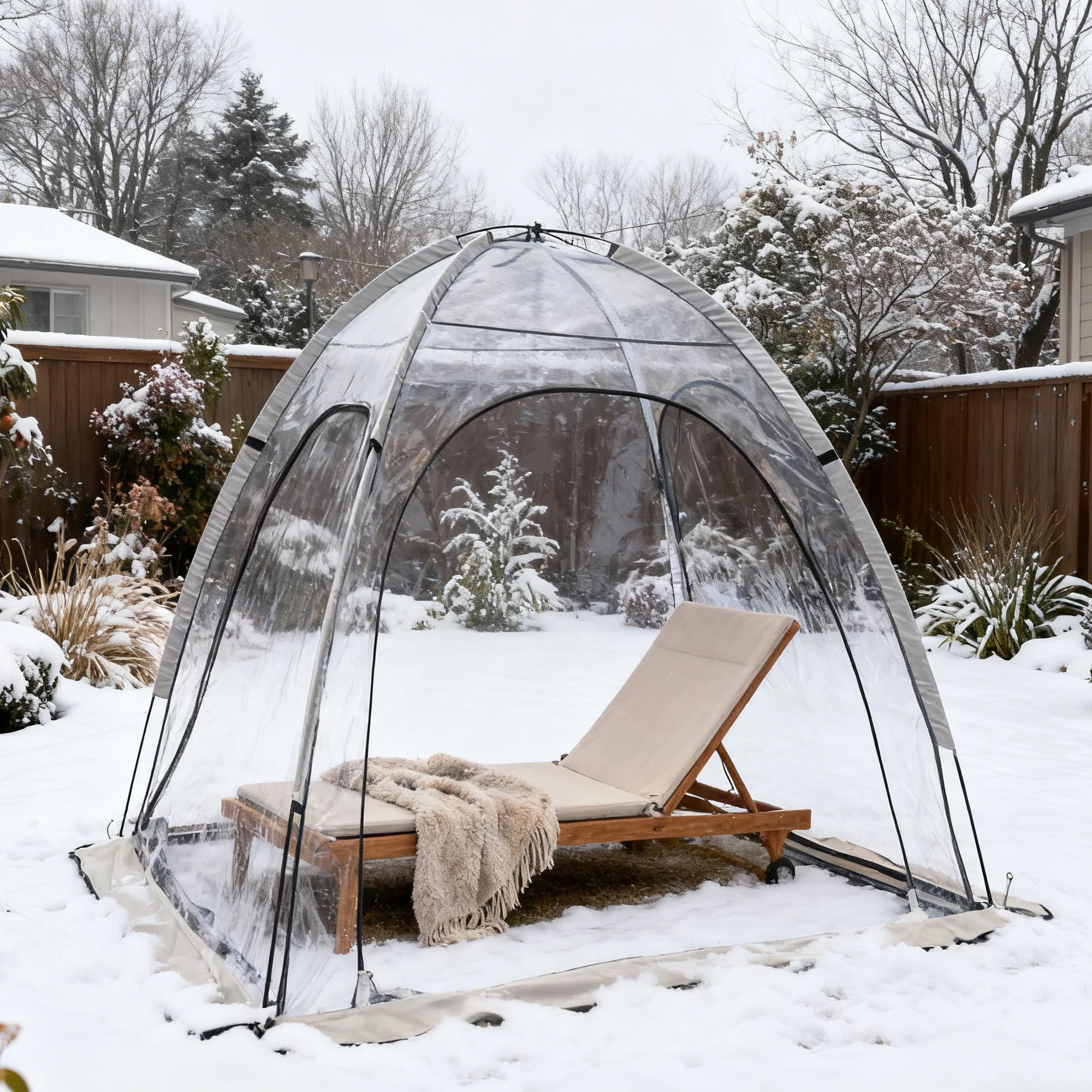 All-Weather 2 Person Transparent Tent - 360° View Instant Tent for Stargazing, Camping & Outdoor Events with Clear Panoramic Roo