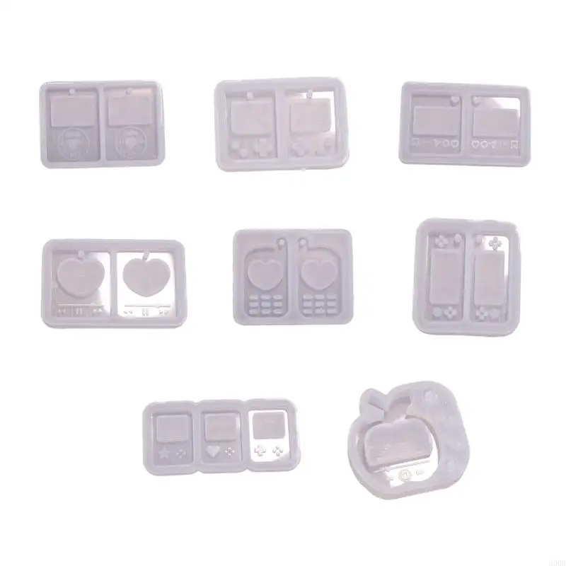 900B Resin Art Shaker Mold Crystal Silicone Mold Epoxy Pendant Mold Media Player Rectangle for Apple Resin Mold Jewelry