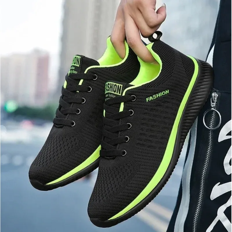 

Новая мужская обувь 2025 года. Легкие мужские сетчатые кроссовки на шнуровке, повседневные спортивные прогулочные кроссовки для бега, модные