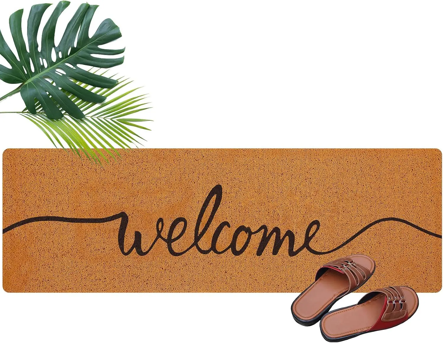 

48x16 Long Doormat for Front Entrance, Indoor Outdoor Decorative Welcome Mat with Non-Slip PVC