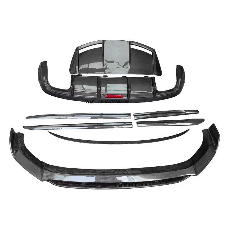 Body Kit Front Lip Rear Lip Side Skirt Rear Wing Top Wing Middle Grid Suitable for  Q5L New 21-22 Modified Carbon Fiber Kit