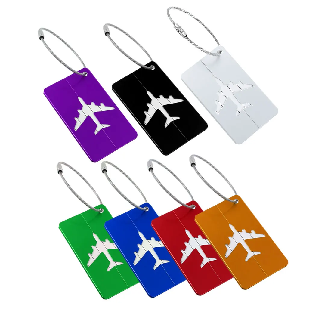 

2/7Pcs Luggage Tags Metal Travel Tags Luggage Identifier Card Holder Name Address ID Labels for Baggage Suitcases