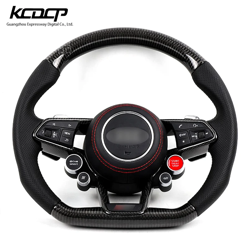 Custom Alcantar carbon fiber steering wheel For Aud i 2016-2019 TTS R8 TTRS TT racing  convertible